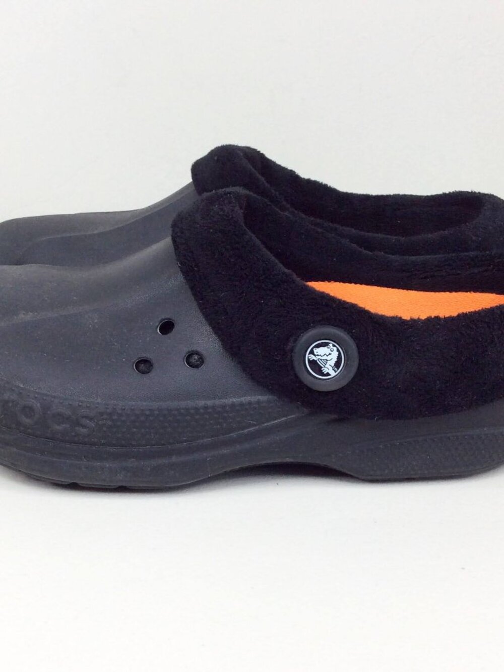 Crocs Fleece Lined Clogs Slip On Comfort Shoes Men 8 Women 10 Black